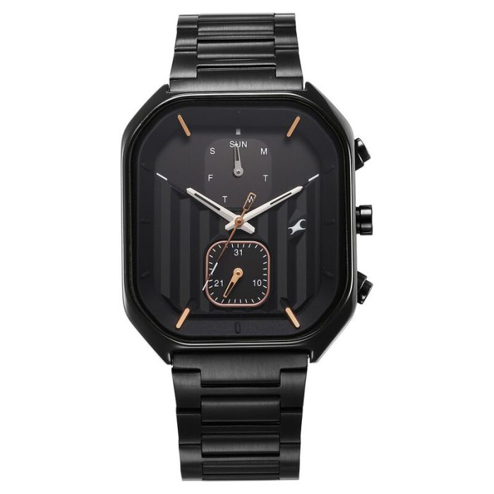 Fastrack Fleek Quartz Multifunction Dial Stainless Steel Strap Watch For Guys