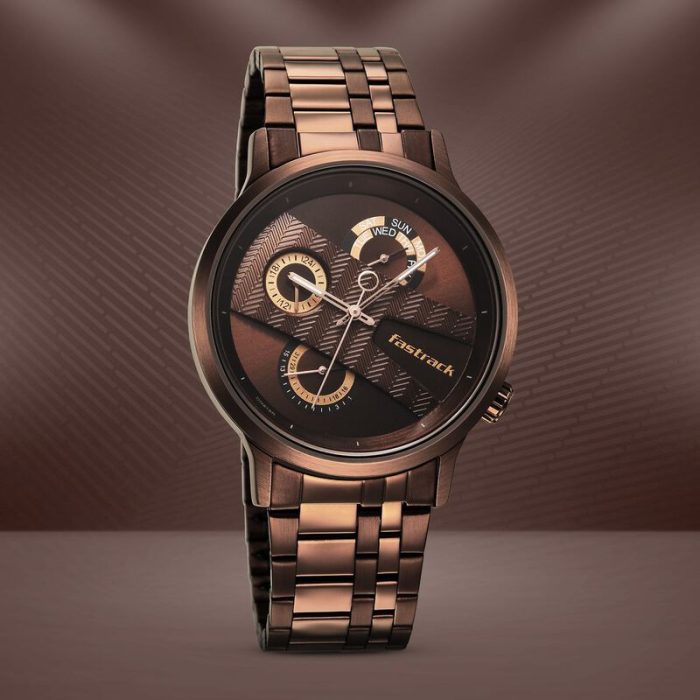 Fastrack NS3301QM01 & NS3301QM02 Exuberant Quartz Multifunction Dial Stainless Steel Strap Watch