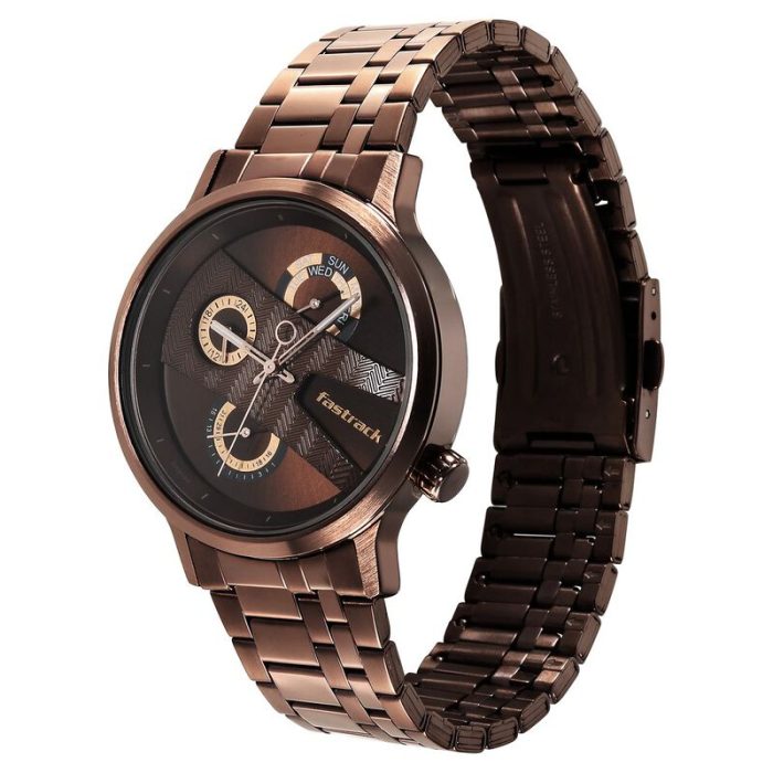 Fastrack NS3301QM01 & NS3301QM02 Exuberant Quartz Multifunction Dial Stainless Steel Strap Watch