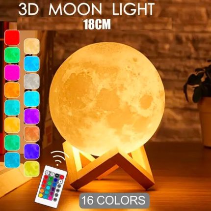 Rechargeable 3D Moon Lamp