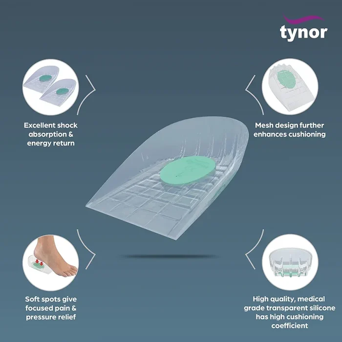 Tynor K 02 Heel Cushion Silicone Pair