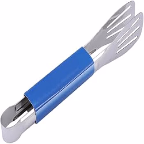 Stainless Steel Chimta or Food Clip Color Blue