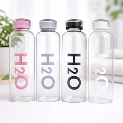 H2O Borosilicate Glass Water Bottle