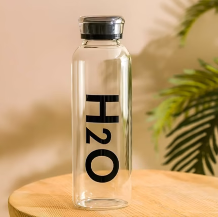 H2O Borosilicate Glass Water Bottle