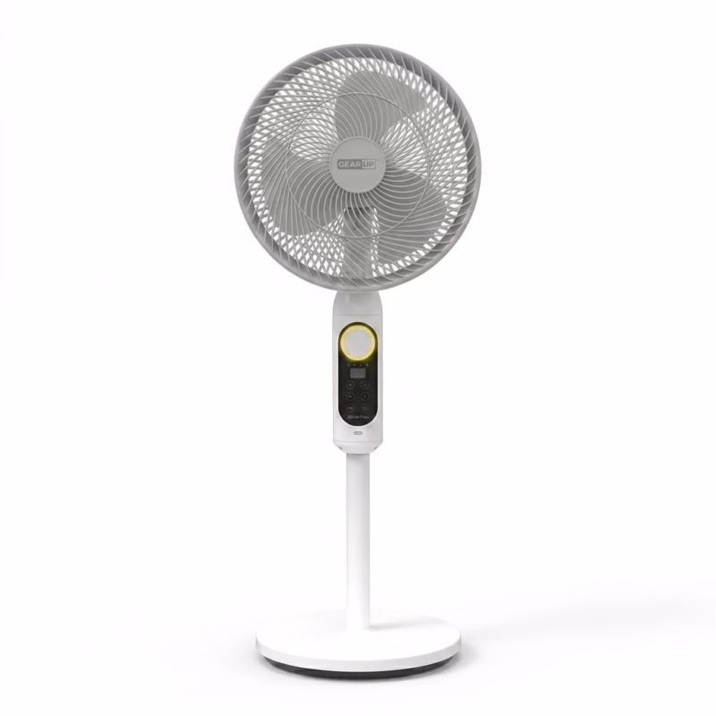 GearUP Premium Series Rechargeable BLDC Solar Stand Fan (AC+DC) – 25W Solar Panel Included