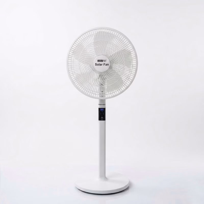 GearUP Premium Series Rechargeable BLDC Solar Stand Fan (AC+DC) – 25W Solar Panel Included
