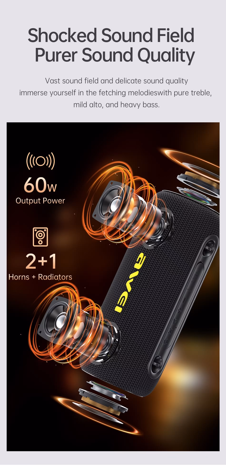 Awei Y1000 Stereo Sound Wireless Speaker
