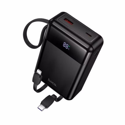 Hoco DYM12 22.5W Fully Compatible 20000mAh Power Bank with Built-in Cables