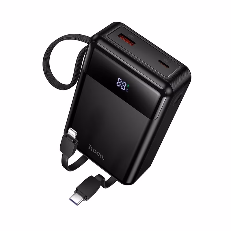 Hoco DYM12 22.5W Fully Compatible 20000mAh Power Bank with Built-in Cables