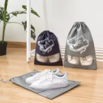 Portable Shoe Storage Organizer Bag with Transparent Window 3pcs