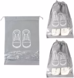 Portable Shoe Storage Organizer Bag with Transparent Window 3pcs
