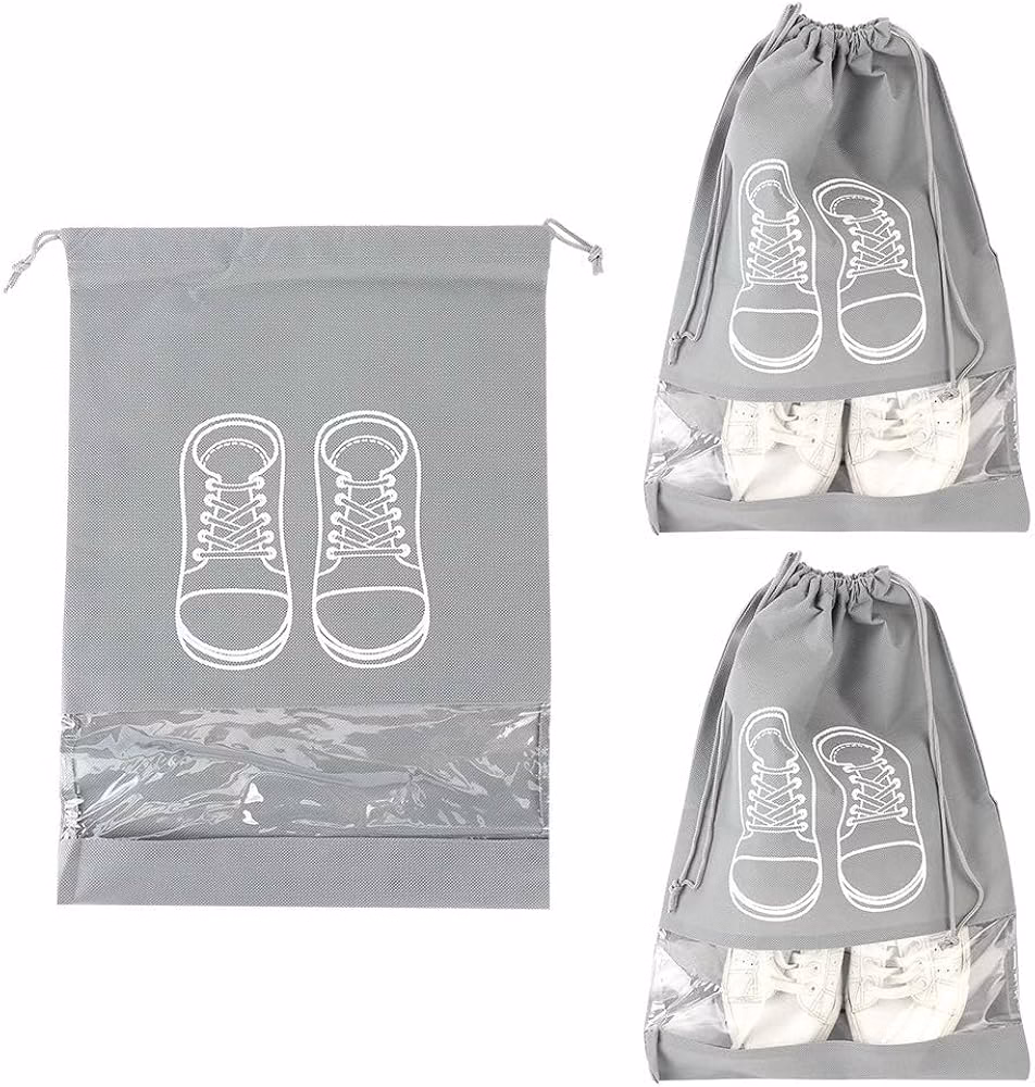 61R3oUCe1xL._AC_UY1000_ Portable Shoe Storage Organizer Bag with Transparent Window 3pcs