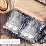 Portable Shoe Storage Organizer Bag with Transparent Window 3pcs