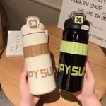 Happy Sunday Branded Stainless Steel Vacuum Thermos Water Bottle 420ML