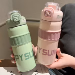 Happy Sunday Branded Stainless Steel Vacuum Thermos Water Bottle 420ML