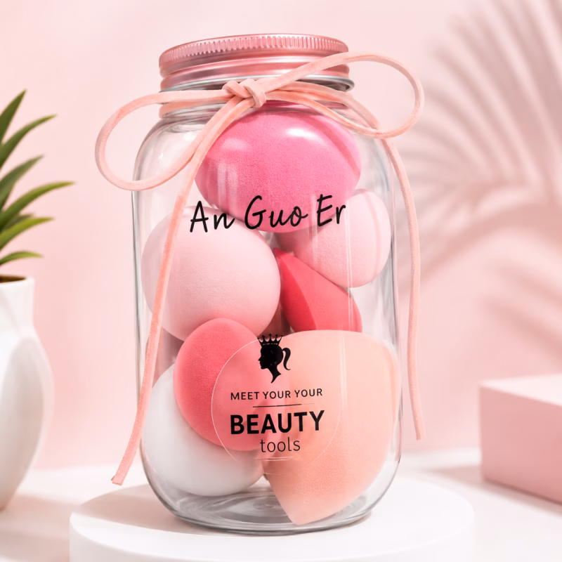 Makeup Beauty Blender Sponge Set in Jar