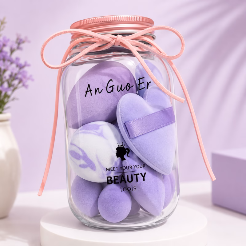 Makeup Beauty Blender Sponge Set in Jar