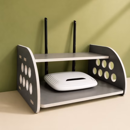 Rounded Side Design Router Stand (Gray Colour)