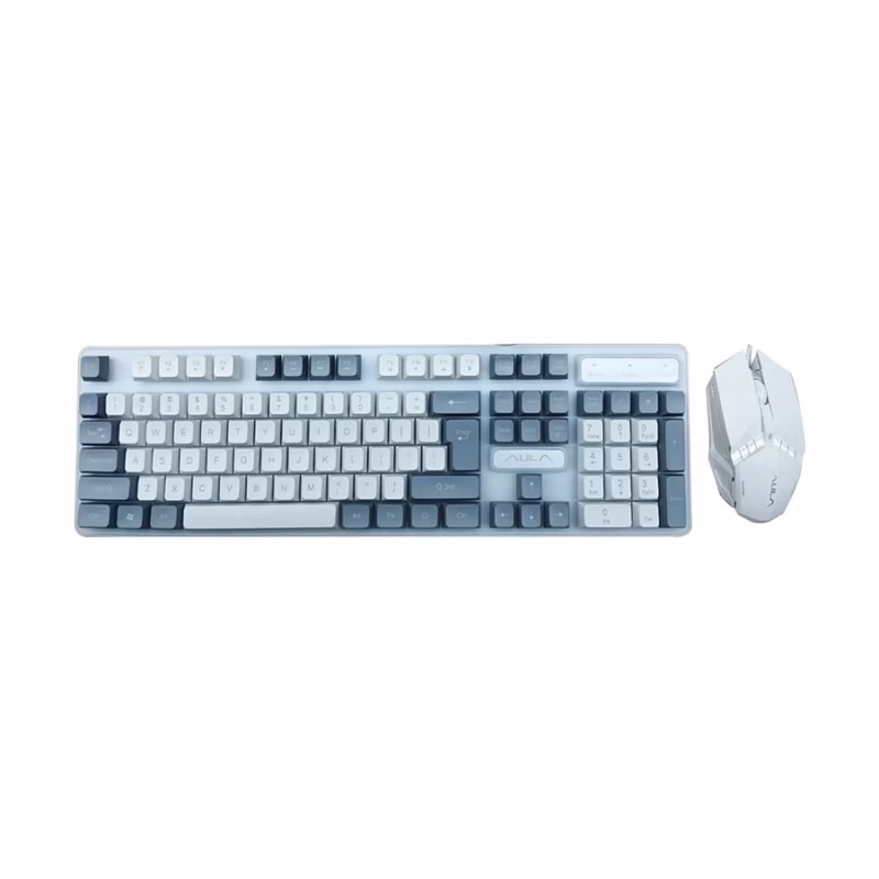 AULA F3061 Wired Keyboard & Mouse Combo (Grey White