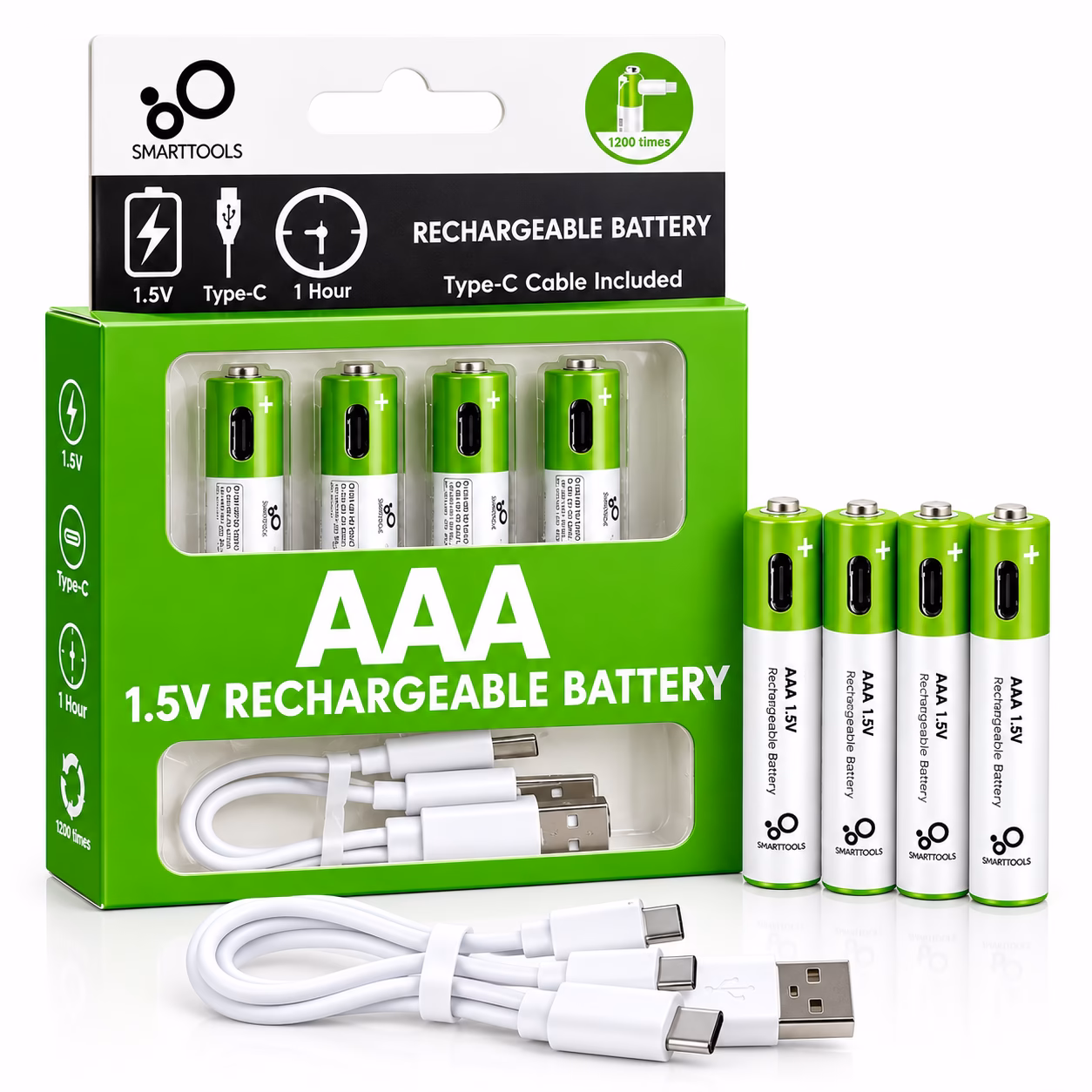 59b6f947-585e-4adc-b8ae-a2d3429be949 SmarToools RB40 AAA 1.5V 750 mWh Rechargeable Battery (4Pcs Set)