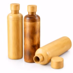 Eco Friendly Bamboo Water Bottle Round Design
