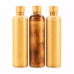 Eco Friendly Bamboo Water Bottle Round Design